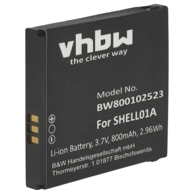 Afbeelding van vhbw Batterij compatibel met Doro PhoneEasy 613, 631, 632 mobiele telefoon (800 mAh, 3,7 V, Li Ion) vervanging voor DBF 800A, 800C, 800B