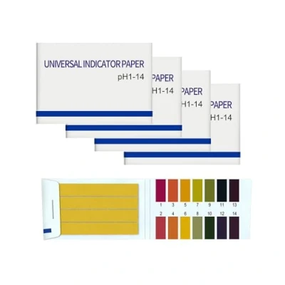 Afbeelding van INF 4 verpakkingen met elk 80 pH teststrips, zonnebloempapier, meetbereik van 1 tot 14