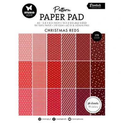 Afbeelding van Paper Pad Christmas reds Essentials nr.207