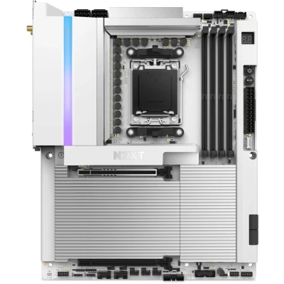 Afbeelding van NZXT N9 X870E Wit Moederbord ATX Socket AM5 AMD DDR5 Ethernet 5Gbps Wi Fi 7 Bluetooth 5.4