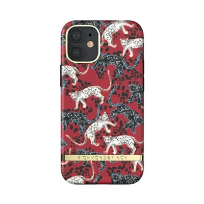 Afbeelding van Richmond &amp; Finch Samba Red Leopard luipaarden hoesje voor iPhone 12 mini rood