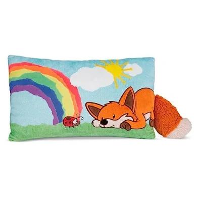 Afbeelding van Fridalie Fox kussen, 43 x 25 cm, blauw, zacht en duurzaam pluche kussen voor jongens, meisjes, baby&#039;s liefhebbers, niet alleen ideaal thuis
