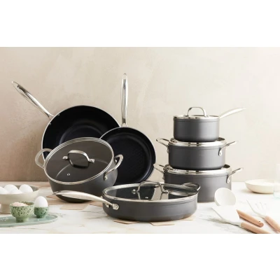 Afbeelding van ISENVI Victoria Forged Chef Totaal Pannenset 20 delig RVS grepen
