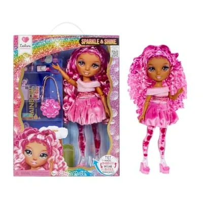 Image de Rainbow High Sparkle &amp; Shine Doll Leilani Poupée Mannequin de 28 cm Avec Cheveux Roses et Bulles Magiques Dans les Jambes, Couleur, Style, Jeu, À Collectionner, Enfants 4 à 12 Ans Plus