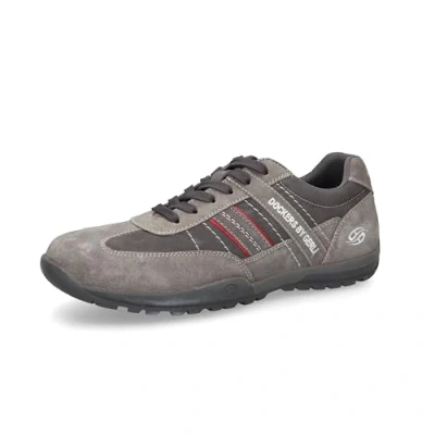 Afbeelding van Dockers by Gerli Sneakers laag asphalt, Heren, Maat: 41, Asphalt Leer en imitatieleer