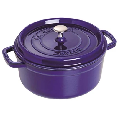 Afbeelding van Staub cocotte rond 24 cm donkerblauw