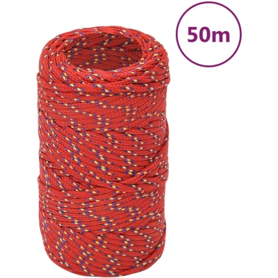 Afbeelding van Boottouw 2 mm 50 m polypropyleen rood