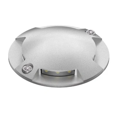 Afbeelding van ledscom.de Led vloerlamp, BUNDA padmarkering voor buiten, IP67, 4 vlammen, aluminium, rond, 70 mm Ø, warm wit, opbouwvloerlamp, buitenlamp,