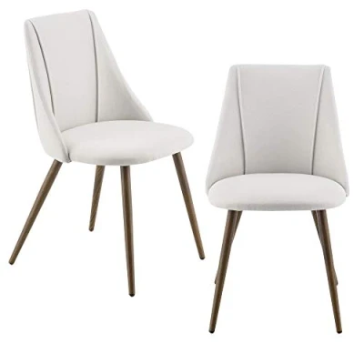 Afbeelding van Eetkamerstoel Danzig set van 2 stof 83x50x53 cm beige