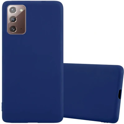 Afbeelding van Cadorabo Hoesje geschikt voor Samsung Galaxy NOTE 20 in CANDY DONKER BLAUW Beschermhoes gemaakt van flexibel TPU silicone Case Cover