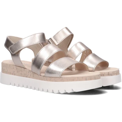 Afbeelding van Gabor Sandalen met plateauzool, Dames, Maat: 40, Rosegoud Leer