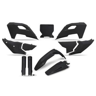 Afbeelding van UFO Plastickit Met Voorvorkbeschermers Husqvarna FC250 FC350 FC450 FX450 TC125 TC250 TX300 2023 2024 FX350 2025 Zwart