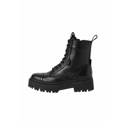 Afbeelding van Tamaris Enkellaarsjes met plateauzool, Dames, Maat: 39, Black Schoenen