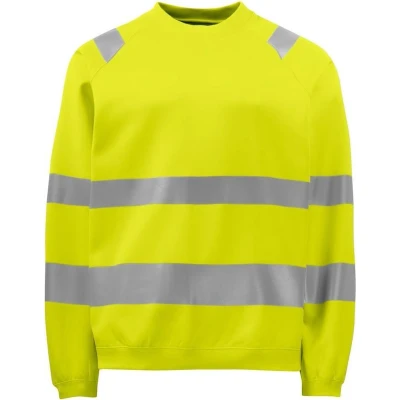 Afbeelding van ProJob 6106 SIGNALISATIE SWEATER RONDE HALS EN ISO 20471 KLASSE 3 646106 Geel