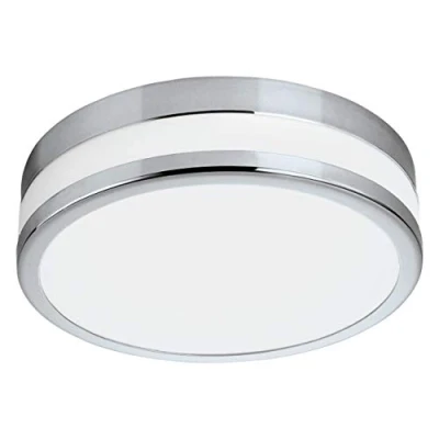 Afbeelding van EGLO Batholino Led Palermo Wand/Plafondlamp 1 Lichts Ø22,5 cm Chroom Wit Gelakt