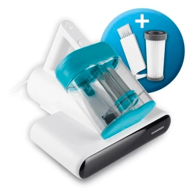 Afbeelding van CLEANmaxx Roterende anti mijtstofzuiger met UV C licht en HEPA filter voor mensen allergieën, handstofzuiger matrassen, ultrasone warmtefunctie, krachtig: verwijdert 99,9%