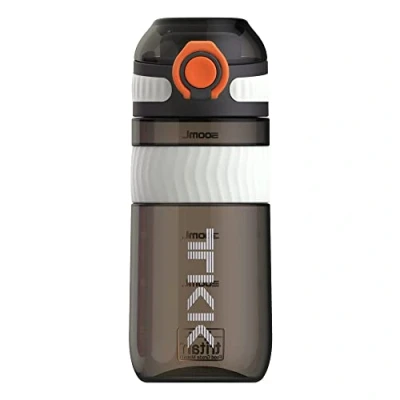 Afbeelding van 1016 Kinderflasche 500ml auslaufsicher, Tritan BPA Frei eenhandig te gebruiken met Sieb und Tragbriff Trinkflasche Schwarz