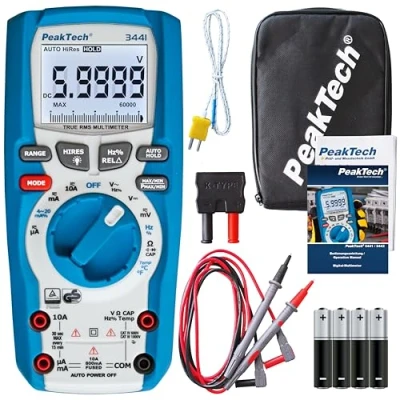 Afbeelding van Peaktech 3441 TRMS multimeter CAT IV 600V 1000V AC/DC
