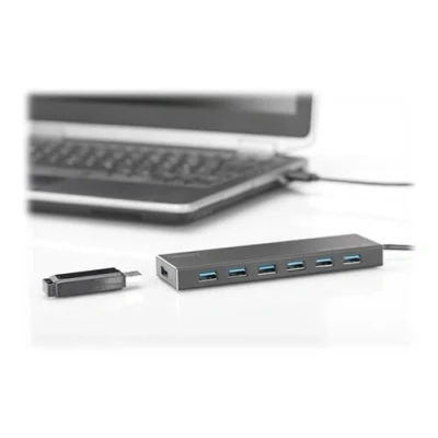 Image de DIGITUS USB 3.0 Office Hub DA 70241 1 Concentrateur (hub) 7 x SuperSpeed de bureau