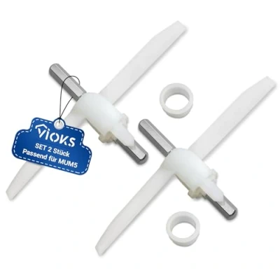 Afbeelding van VIOKS Set van 2 trainers met reservemessen voor Bosch 00630760 630760 00621923 MUM5 MUMS MUMV MUZ5 MUZ5DS MUZ5VL MUM58L20 &amp; MUM 5 accessoires