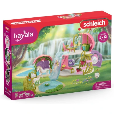 Afbeelding van schleich BAYALA Glinsterend Bloemenhuis Kinderspeelgoed Met Unicorn, Elven, Meertje en Stal 71 Onderdelen