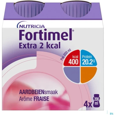 Afbeelding van FORTIMEL EXT 2 kcal aardbeien 4 x 200 ml