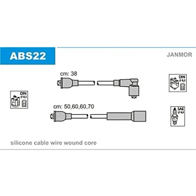 Afbeelding van JANMOR ABS22 Bougiekabelset