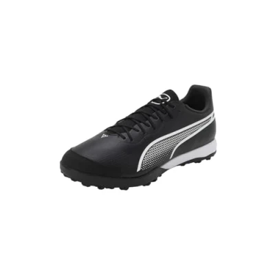 Afbeelding van Puma KING PRO TT Voetbalschoenen voor kunstgras, Heren, Maat: 41, Black/white Imitatieleer/ textiel