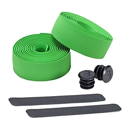 Afbeelding van BBB Cycling RaceRibbon Stuurtape Antislip Stuurlint Racefiets Stretch Materiaal Groen 2 Rollen BHT 01
