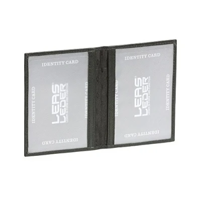 Afbeelding van LEAS Kaarthouder, echt leer, zwart, Card Collection&#039;, 12,3 x 9 cm, zwart.