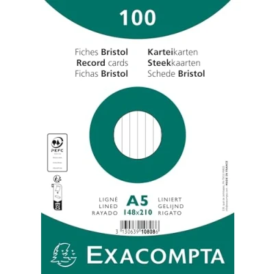 Afbeelding van Exacompta 10808SE 10x 100 F. Bristol A5 bl