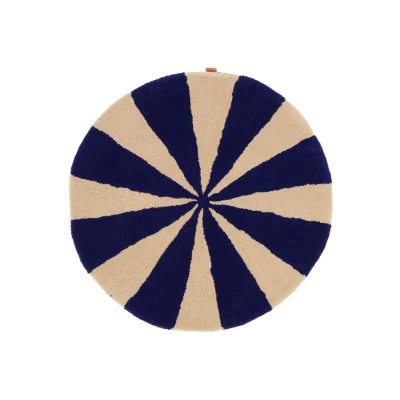 Afbeelding van Ferm LIVING Arch Tufted Vloerkleed 70 Cm Donkerblauw