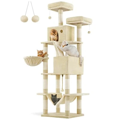 Afbeelding van Feandrea Kratzbaum, hoch, XL Katzenbaum, 206 cm, rauchgrau PCT190G01
