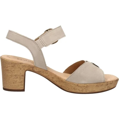 Afbeelding van Gabor Fashion Sandalen met plateauzool desert, Dames, Maat: 39.5, Desert Veloursleer