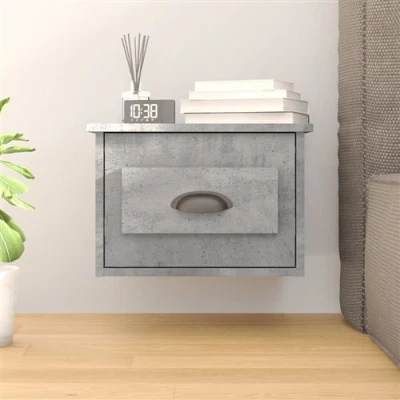 Afbeelding van Nachtkastje wandgemonteerd 41,5x36x28 cm betongrijs