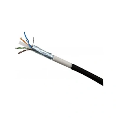 Afbeelding van Exertis Connect patchkabel F/UTP, CAT.6, waterdicht, zwart, 10,0 m Waterdichte met bijzonder slanke (F/UTP, CAT6, 10 m), Netwerkkabel