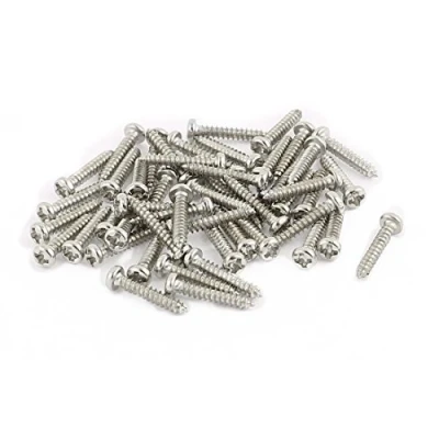 Afbeelding van Sourcingmap 50 stuks zelftappende schroeven M1,5 x 10 mm roestvrij staal Phillips ronde kop