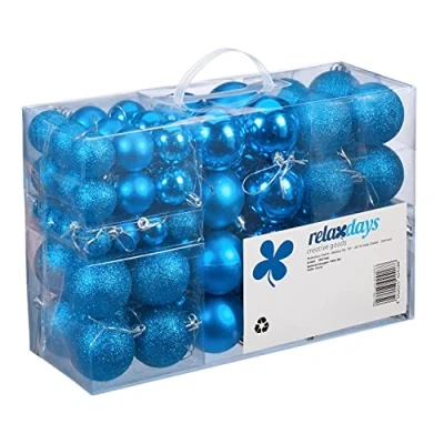 Afbeelding van Relaxdays kerstballenset 100 stuks Kunststof