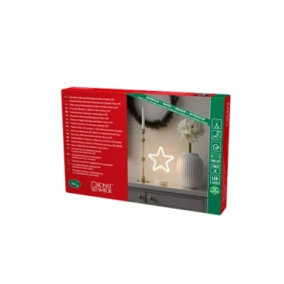 Afbeelding van Konstsmide 3068 100 LED silhouet Ster Warmwit Wit