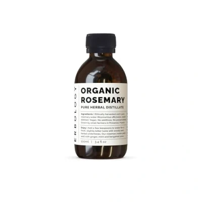 Afbeelding van Erbology Biologisch rozemarijnwater 100 ml rozemarijnhydrolaat in levensmiddelenkwaliteit gezond haar kleine set duurzaam rechtstreeks van de boerderij Provence, Frankrijk