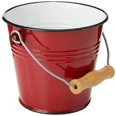 Afbeelding van Multifunctionele emmer Roja 1,5 l in rood, hout, 14 x 20 cm