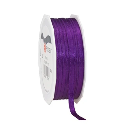 Afbeelding van DIT Pattberg Satijnen lint in paars, 0,6 cm breed, decoratief voor geschenken, elke gelegenheid