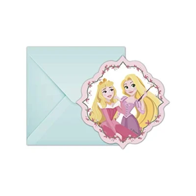 Afbeelding van Uitnodigingen Disney Princess Dare to Dream 6 stuks