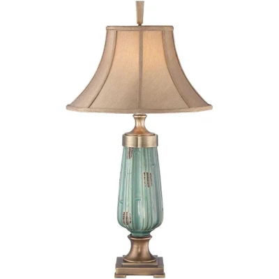 Afbeelding van Quoizel LED Tafellamp Monteverde 1X E27 Max 60W Green/Aged Brass