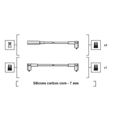 Afbeelding van MAGNETI MARELLI 941318111261 Bougiekabelset