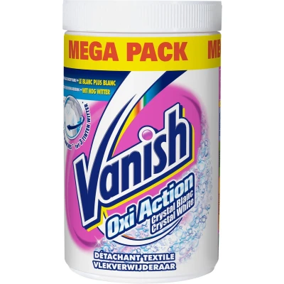 Afbeelding van Vanish Oxi Action Crystal White Base Poeder Voor Witte Was 1,5 kg