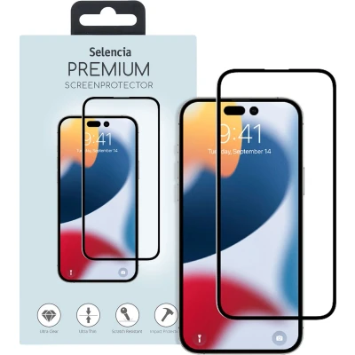 Afbeelding van Selencia Screenprotector Geschikt voor iPhone 14 Pro Max Tempered Glass Gehard Glas Premium