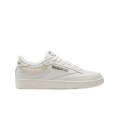 Afbeelding van Reebok Classic CLUB C 85 Sneakers laag offwhite/gold/brown, Dames, Maat: 42.5, Off white/gold/brown Leer en imitatieleer