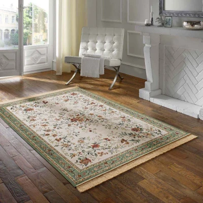 Afbeelding van Vloerkleed Klassiek Regal Flora Crème/groen 67x105 Cm