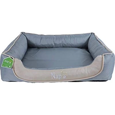 Afbeelding van Nap&#039;zzz divan waterproof duo grijs/beige 100x80 cm Gebr. de Boon